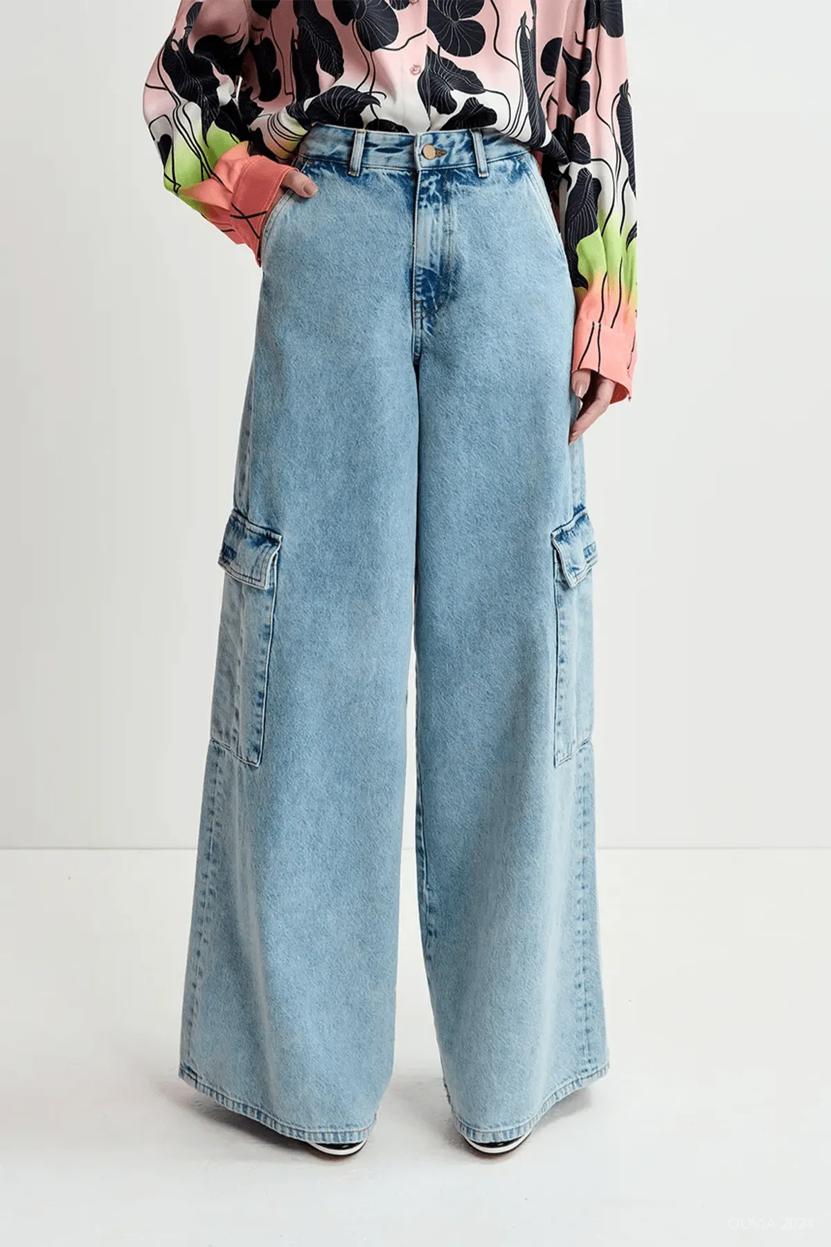 Gnome Wide-Leg Jeans in Blue