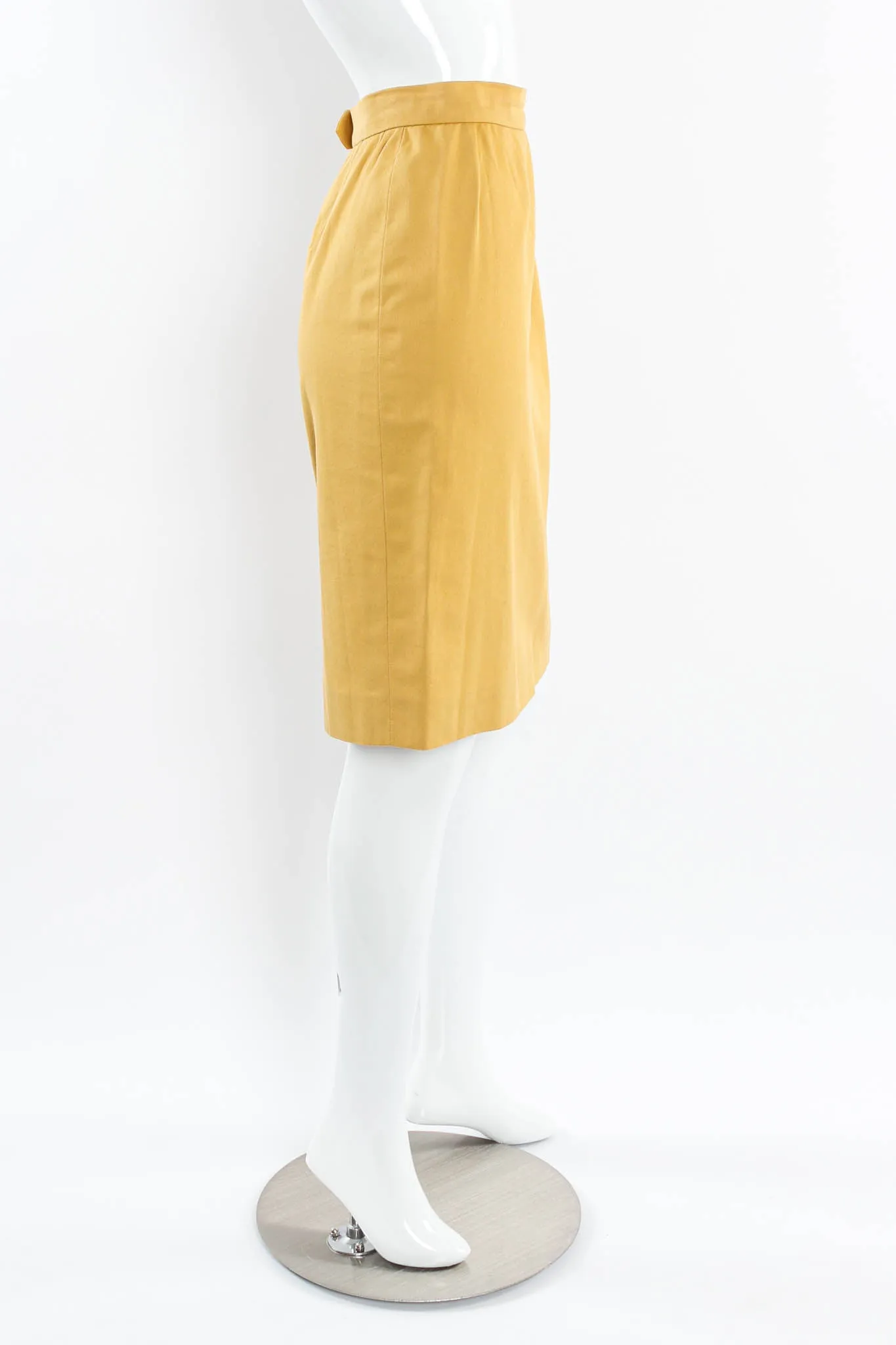 Golden Blazer & Skirt Suit Set