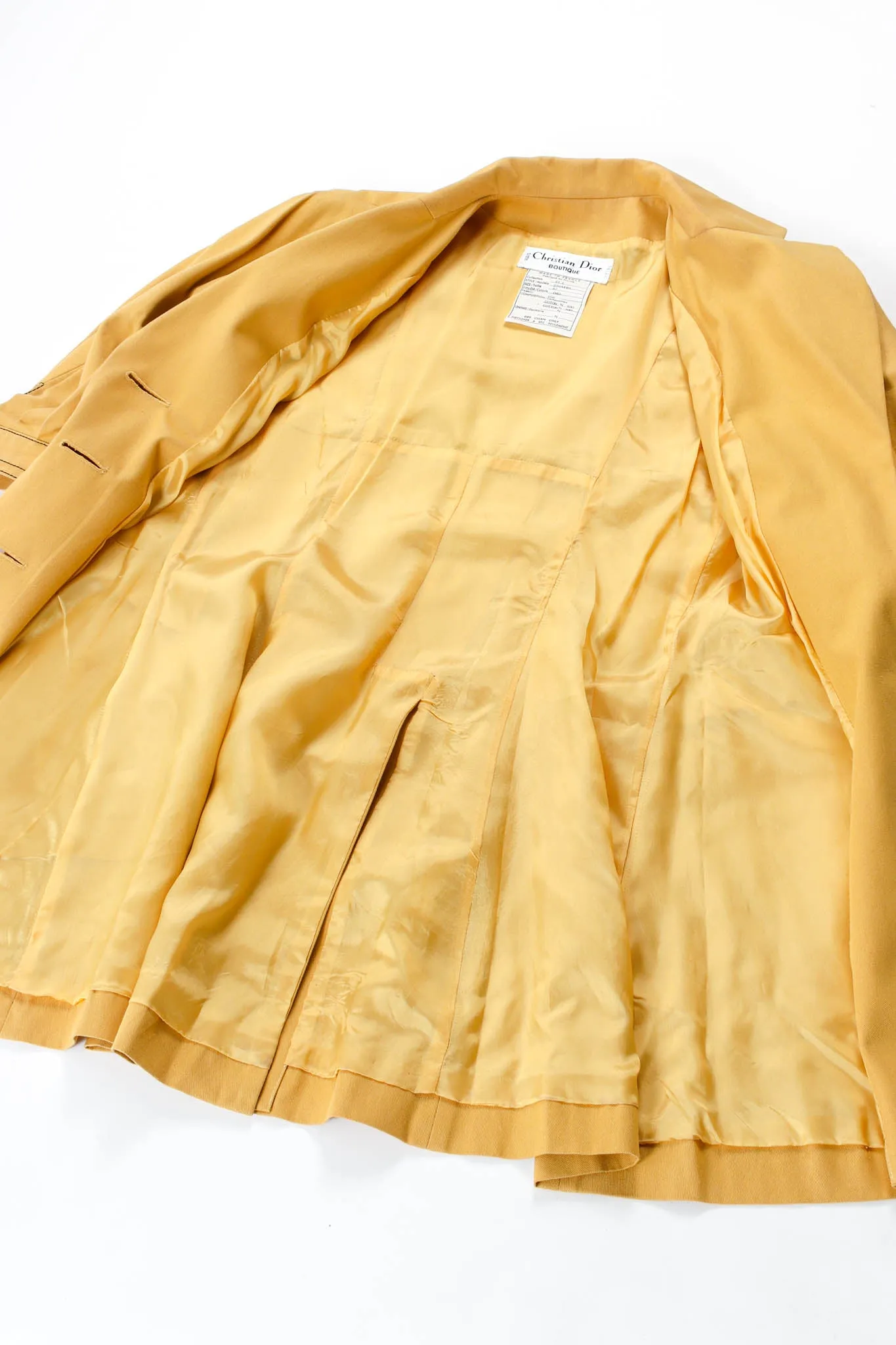 Golden Blazer & Skirt Suit Set