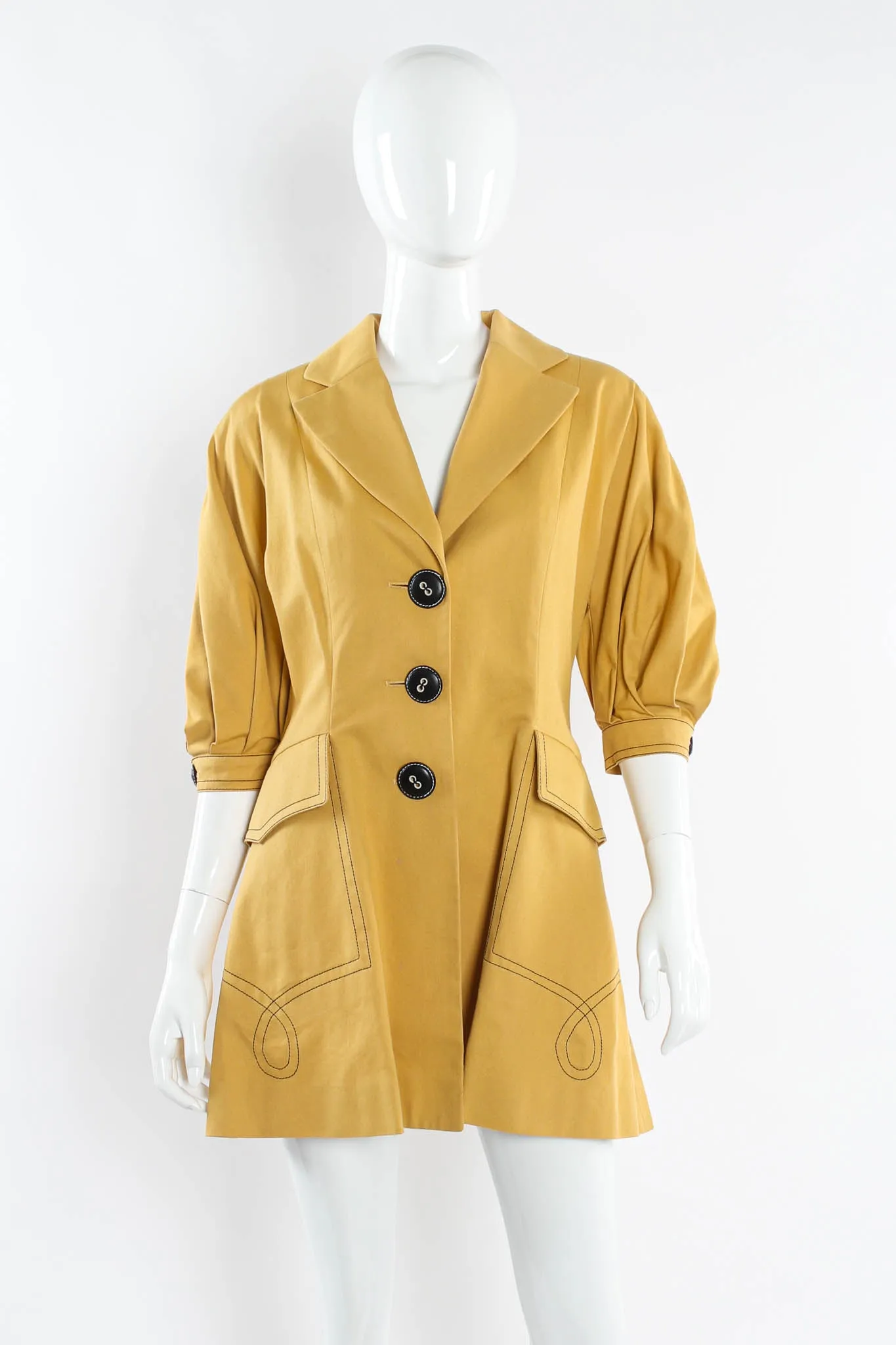 Golden Blazer & Skirt Suit Set
