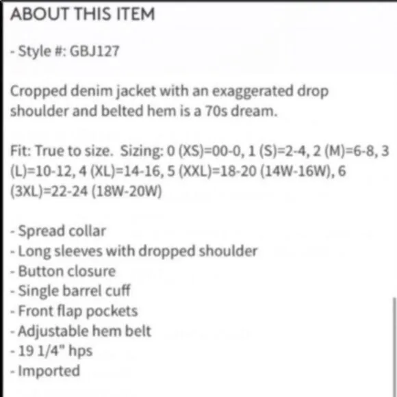 Good American Denim Jacket M 6-8