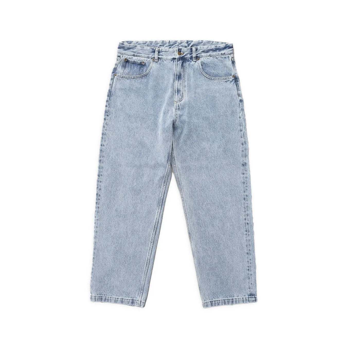 Goodies Sportive - Wide Leg Stone Washed Jeans - Denim