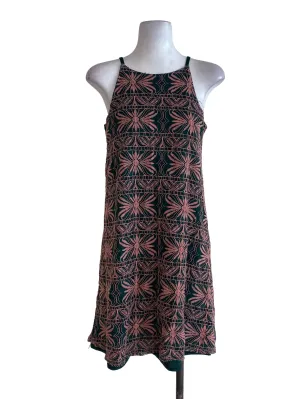 Green Pink Laced Shift Dress
