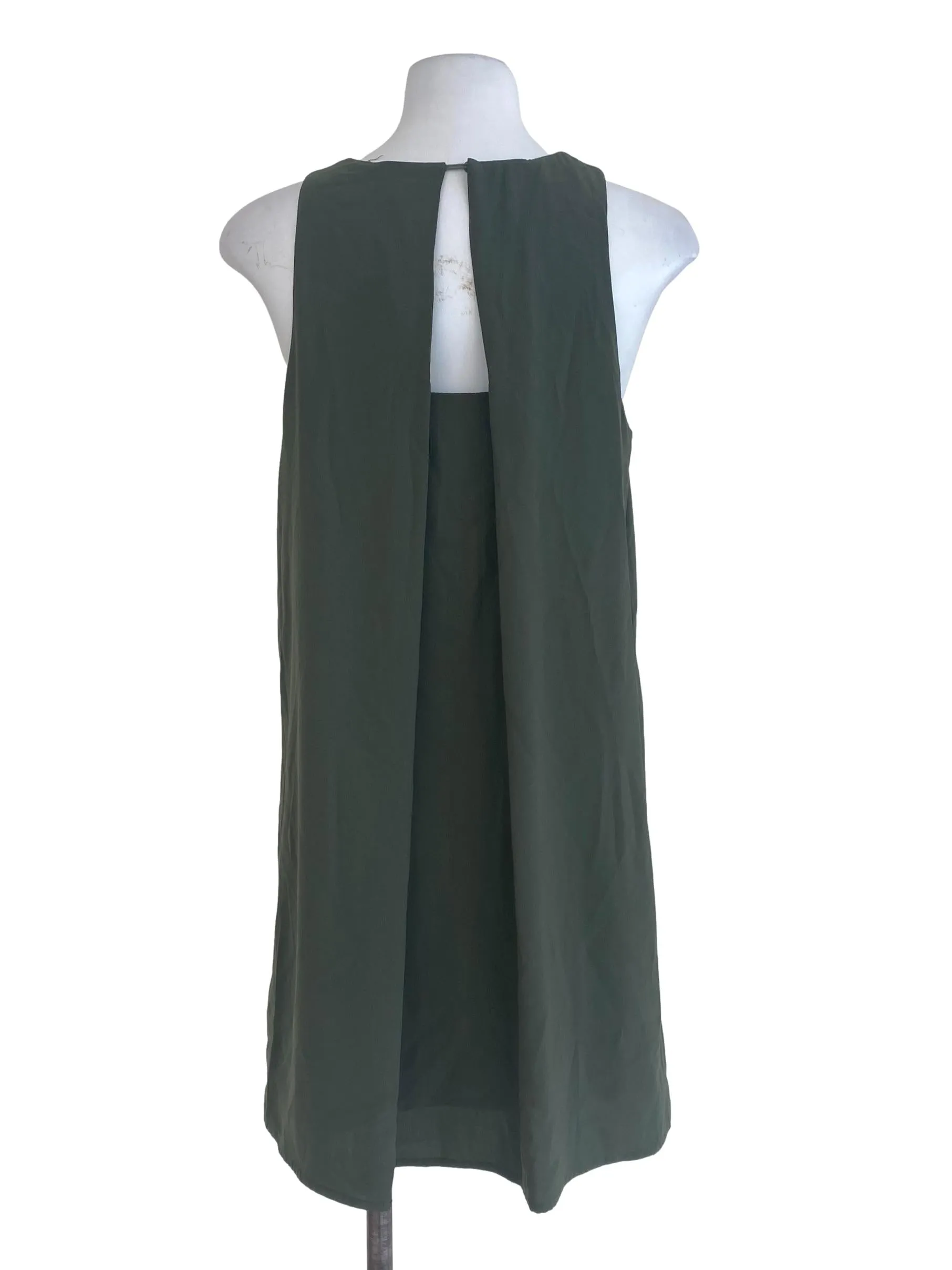 Green Plain Shift Dress
