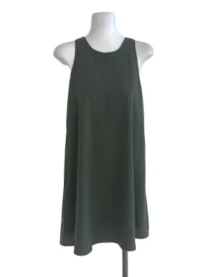 Green Plain Shift Dress