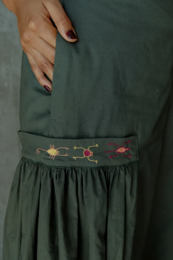 Green Wide Leg Pants