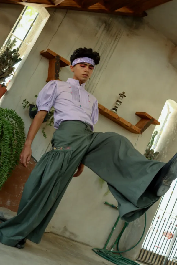 Green Wide Leg Pants