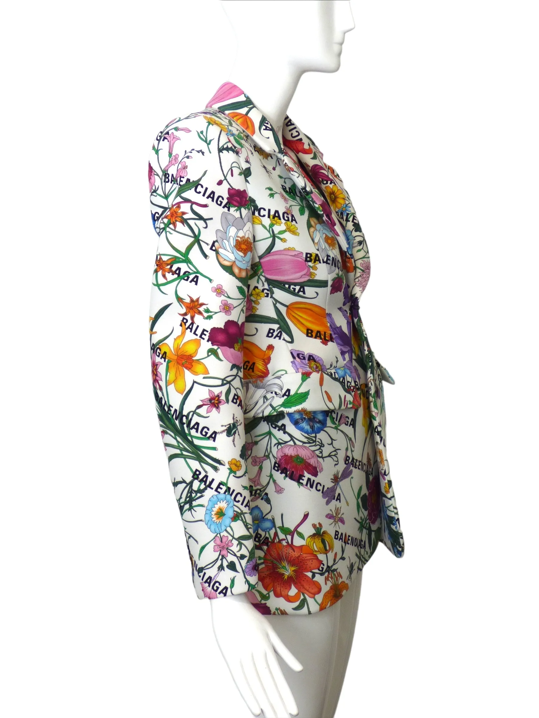 GUCCI x BALENCIAGA- NWT 2021 Floral Hacker Blazer, Size 4