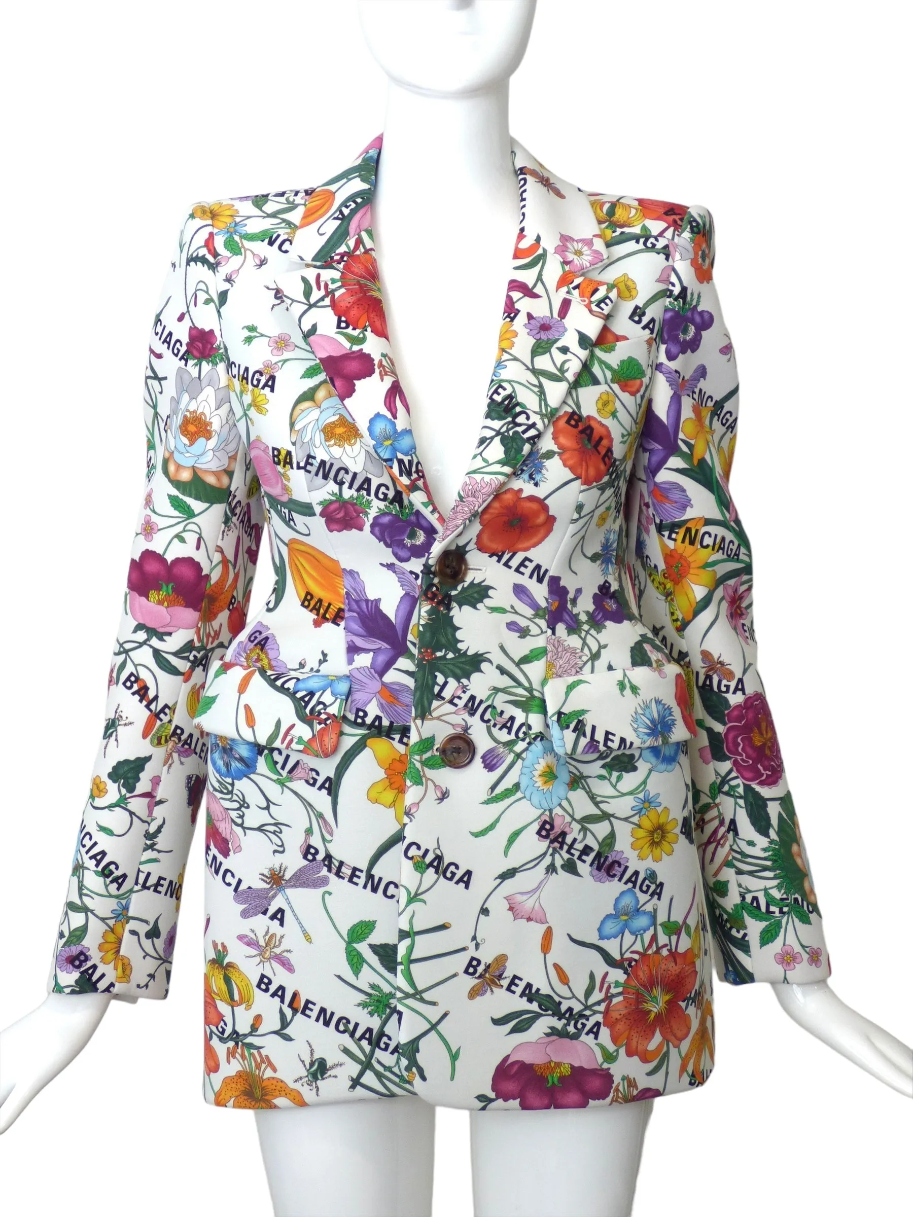 GUCCI x BALENCIAGA- NWT 2021 Floral Hacker Blazer, Size 4
