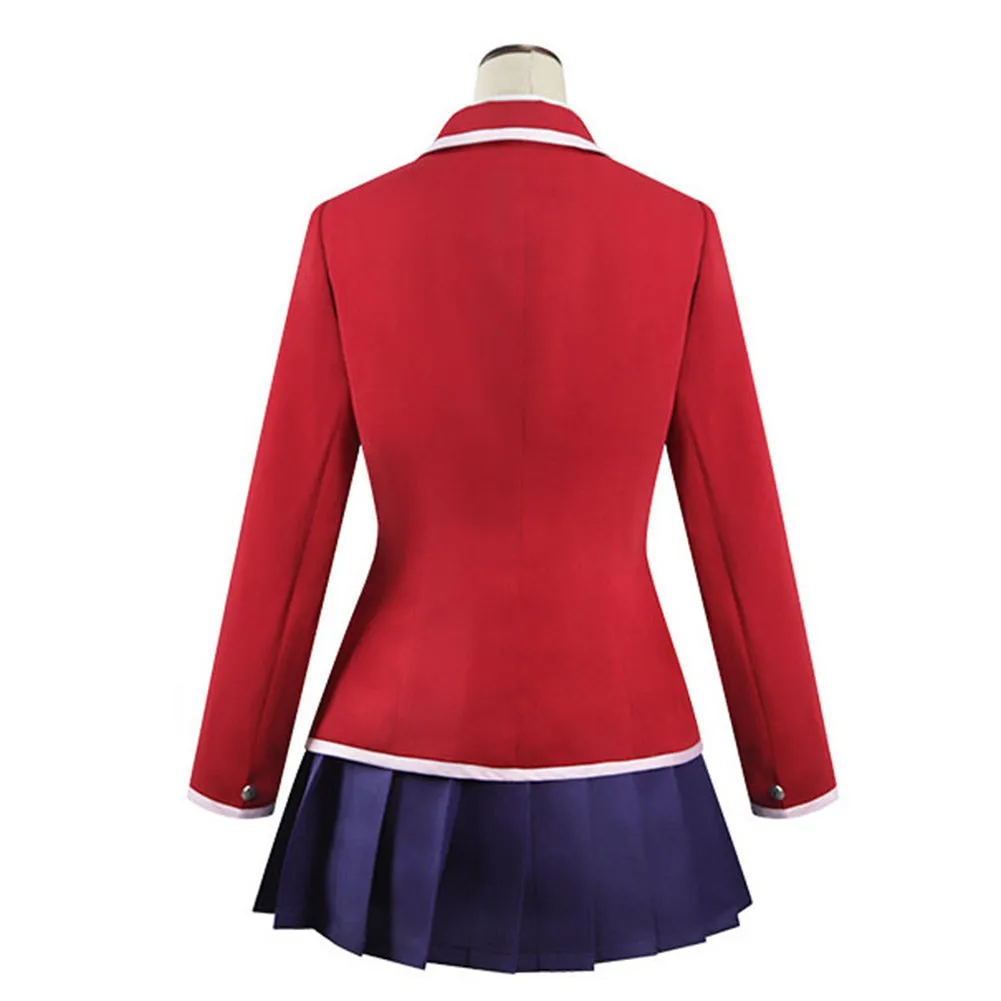 Guilty Crown Yuzuriha Inori Red School Uniform Suit Anime Cosplay Costume Outfits Halloween Carnival Suit