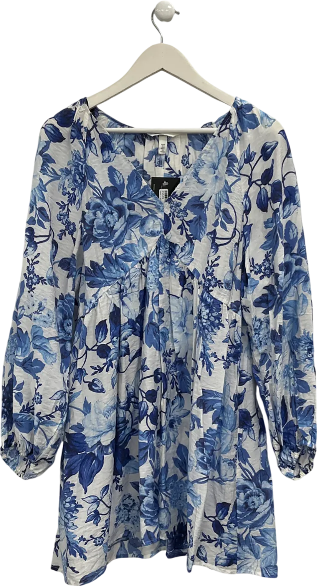 H&M Blue A-line Dress UK M