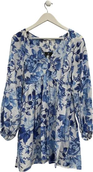H&M Blue A-line Dress UK M