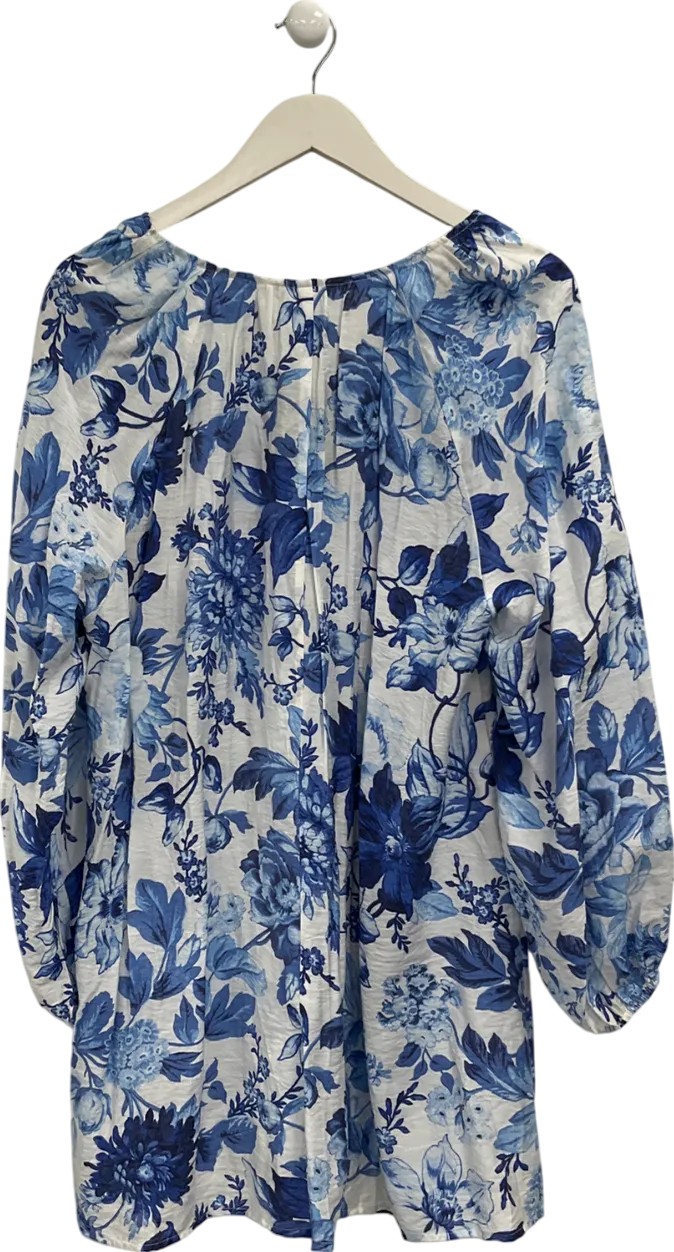 H&M Blue A-line Dress UK M