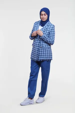 Hana Houndstooth Modest Blazer