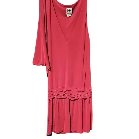 Haute Hippie Crimson Crush Cowl Sleeve Mini Dress Red  XS