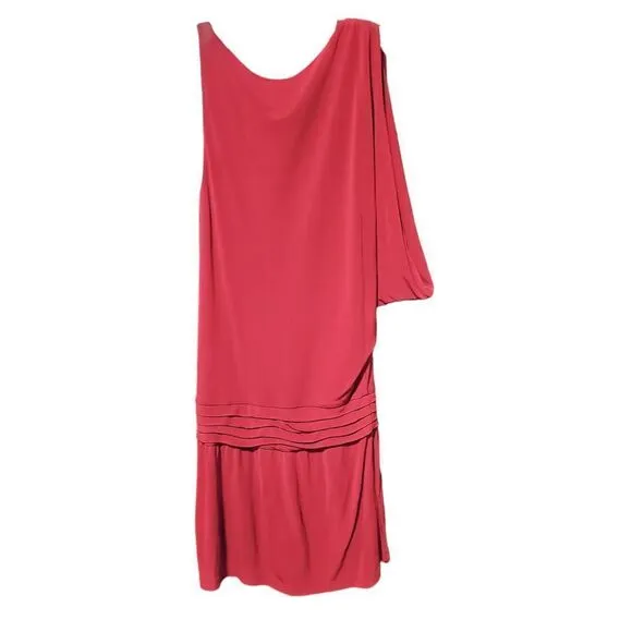 Haute Hippie Crimson Crush Cowl Sleeve Mini Dress Red  XS