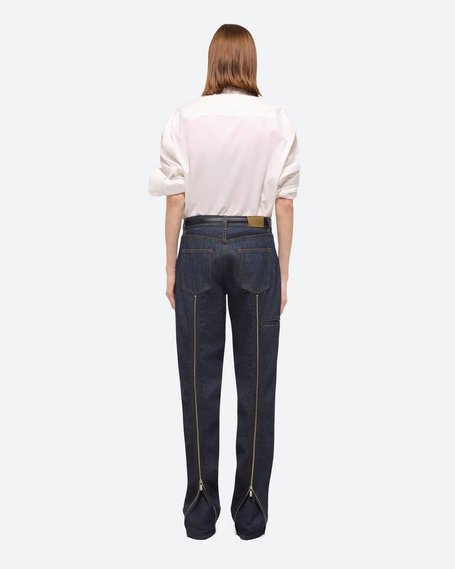 Helmut Lang Zip Carpenter Brooklyn1 in Raw Indigo DNW