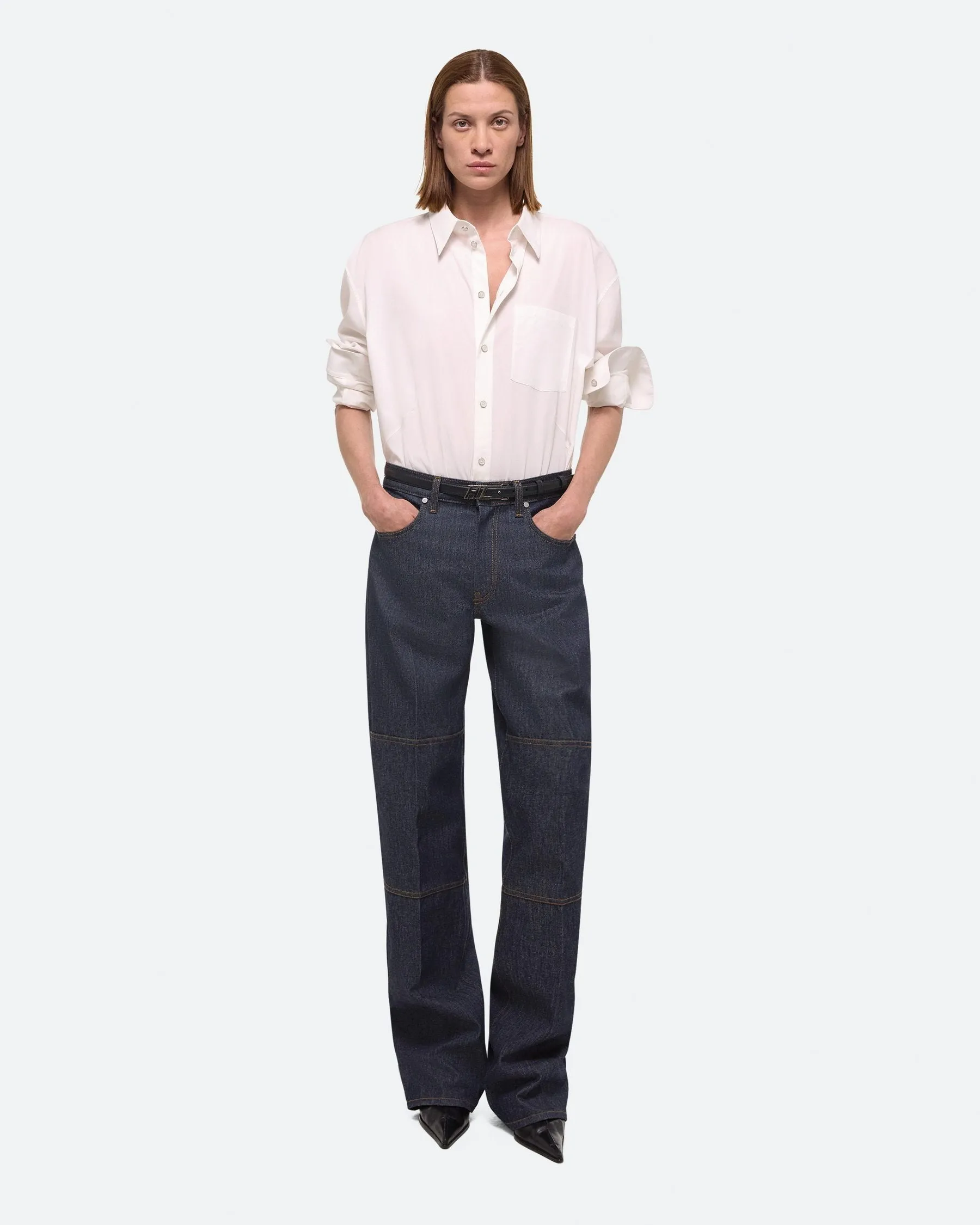 Helmut Lang Zip Carpenter Brooklyn1 in Raw Indigo DNW
