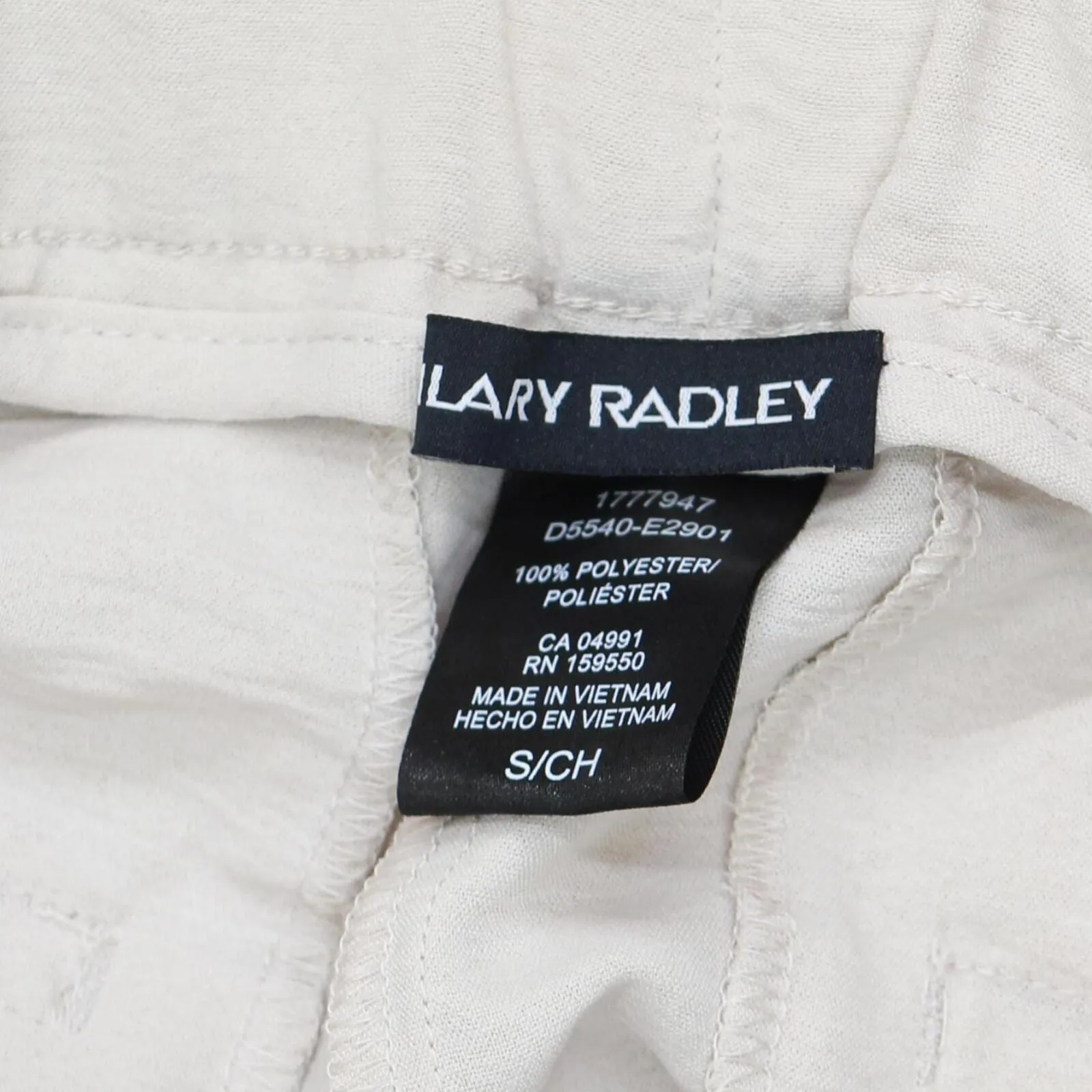 Hilary Radley Womens Wide Leg Crinkle Pants With Elasticwaistband Tan Brown S