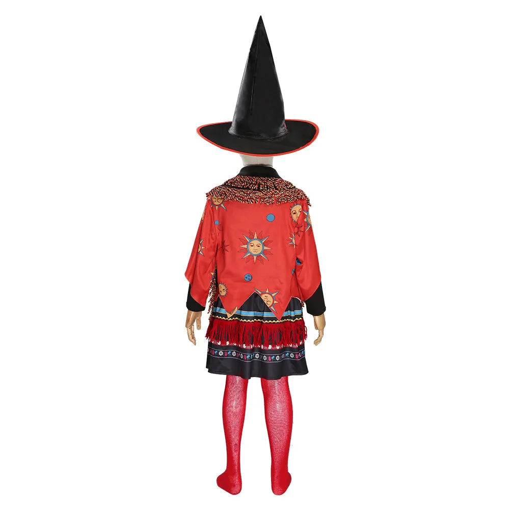 Hocus Pocus Halloween Carnival Suit Dani Dennison Cosplay Costume Kids Children Girls Skirt Hat Outfits