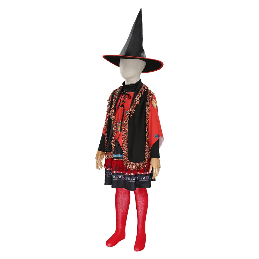 Hocus Pocus Halloween Carnival Suit Dani Dennison Cosplay Costume Kids Children Girls Skirt Hat Outfits