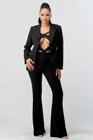 Hot  sexy cutout three pcs suit