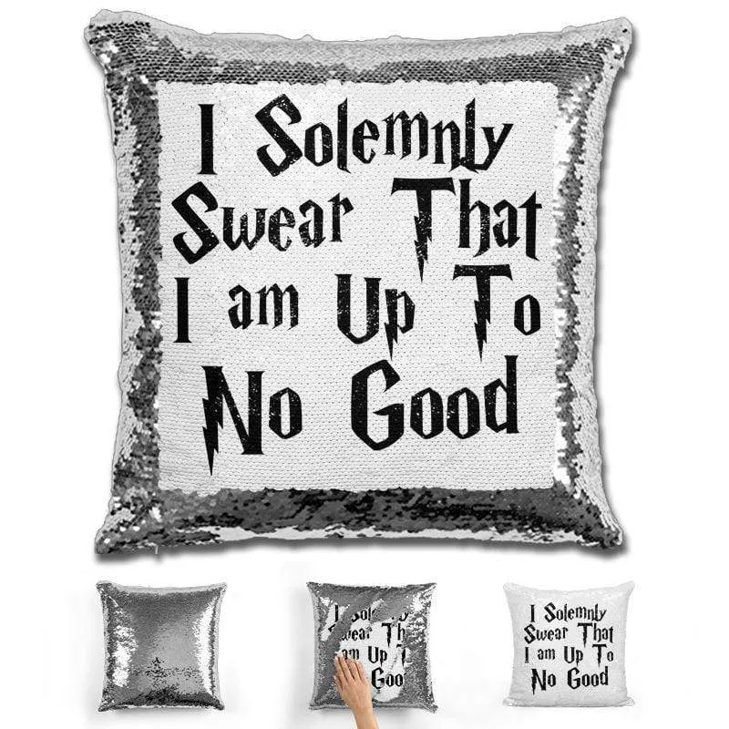 I Solemnly Swear Magic Sequin Pillow