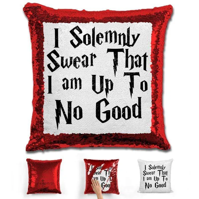 I Solemnly Swear Magic Sequin Pillow