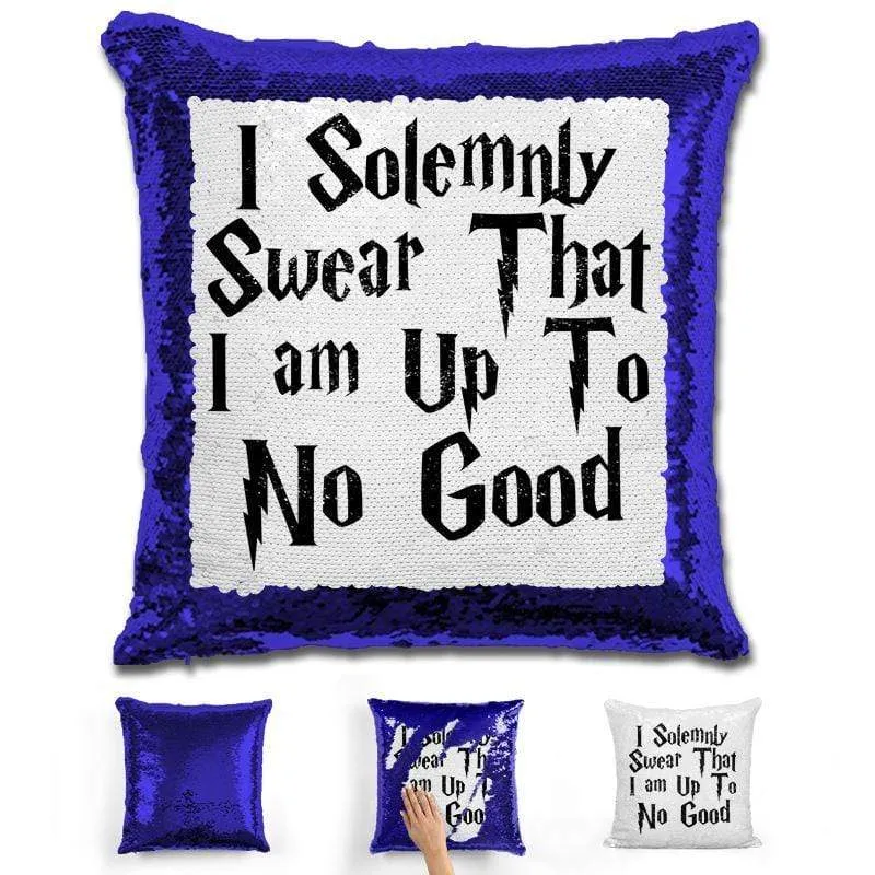 I Solemnly Swear Magic Sequin Pillow