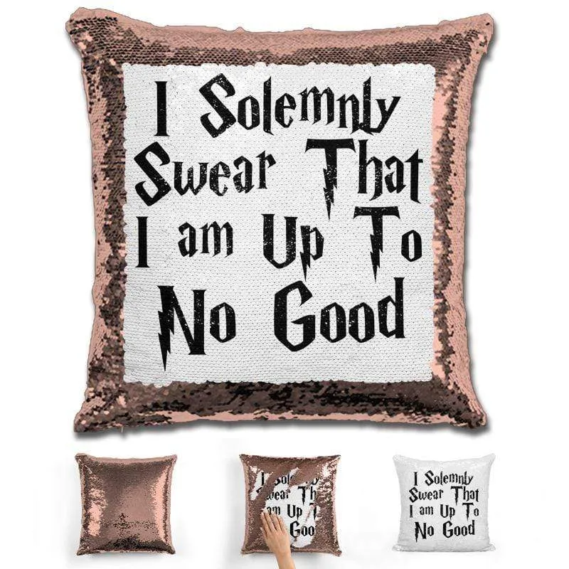 I Solemnly Swear Magic Sequin Pillow