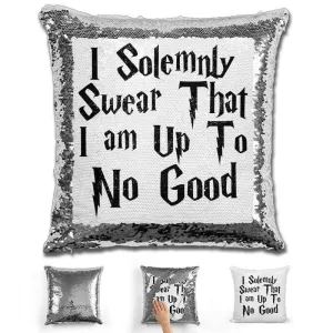 I Solemnly Swear Magic Sequin Pillow