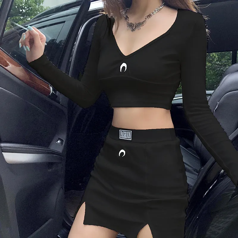 [@id0lls ] "MOON FASHION" LONG SLEEVE / SKIRT SUIT N111008