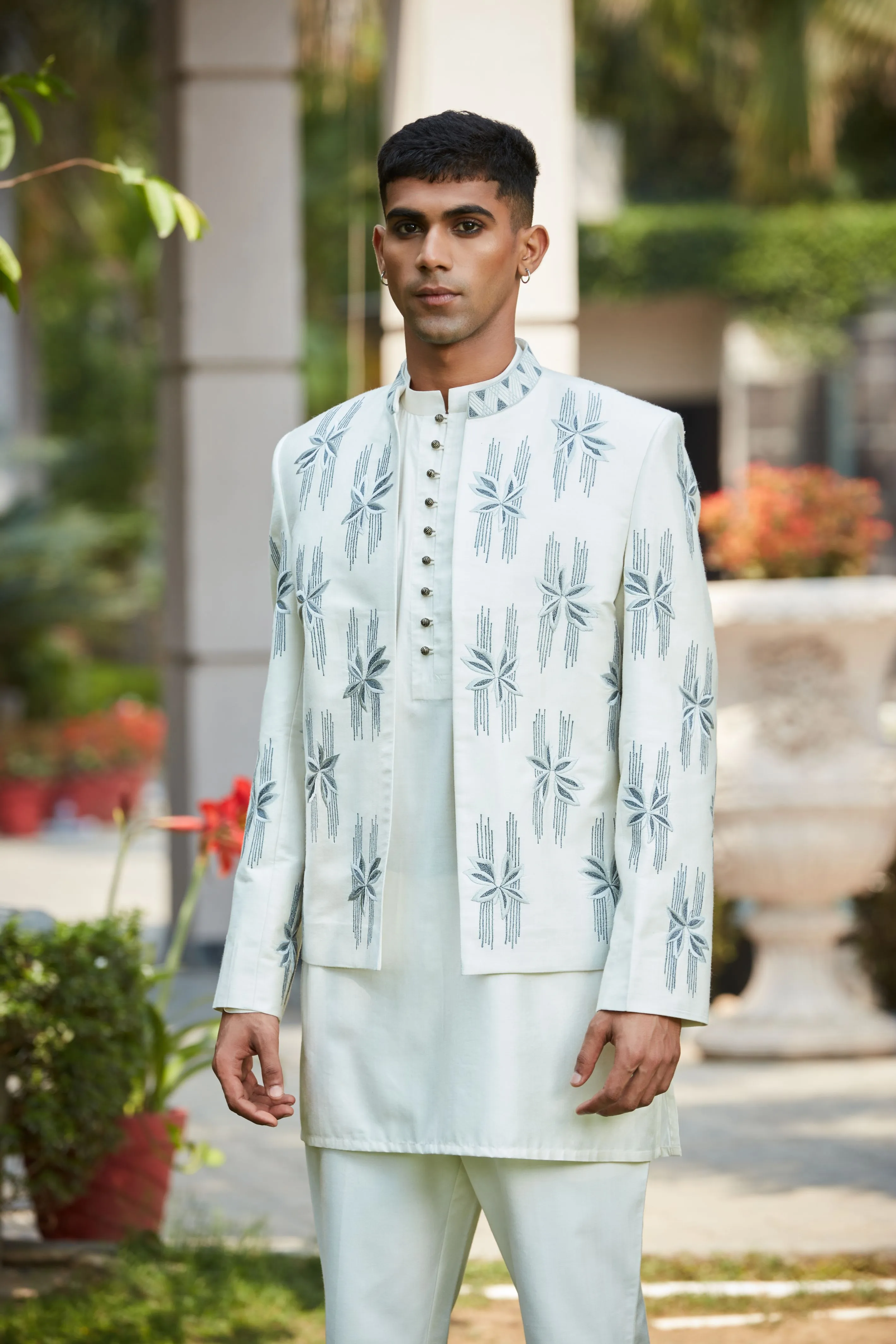Iyre Open Jacket with Kurta Set