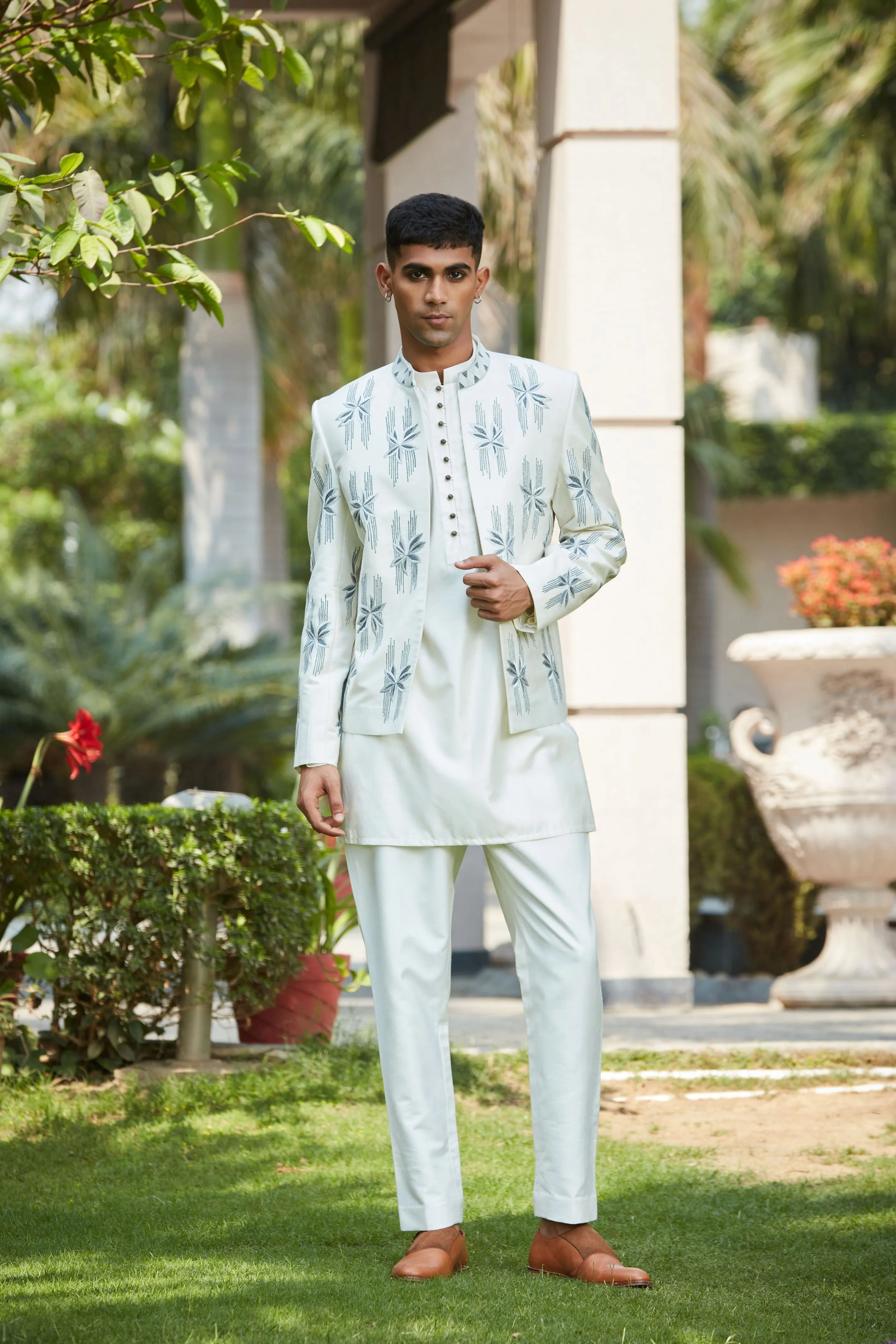 Iyre Open Jacket with Kurta Set