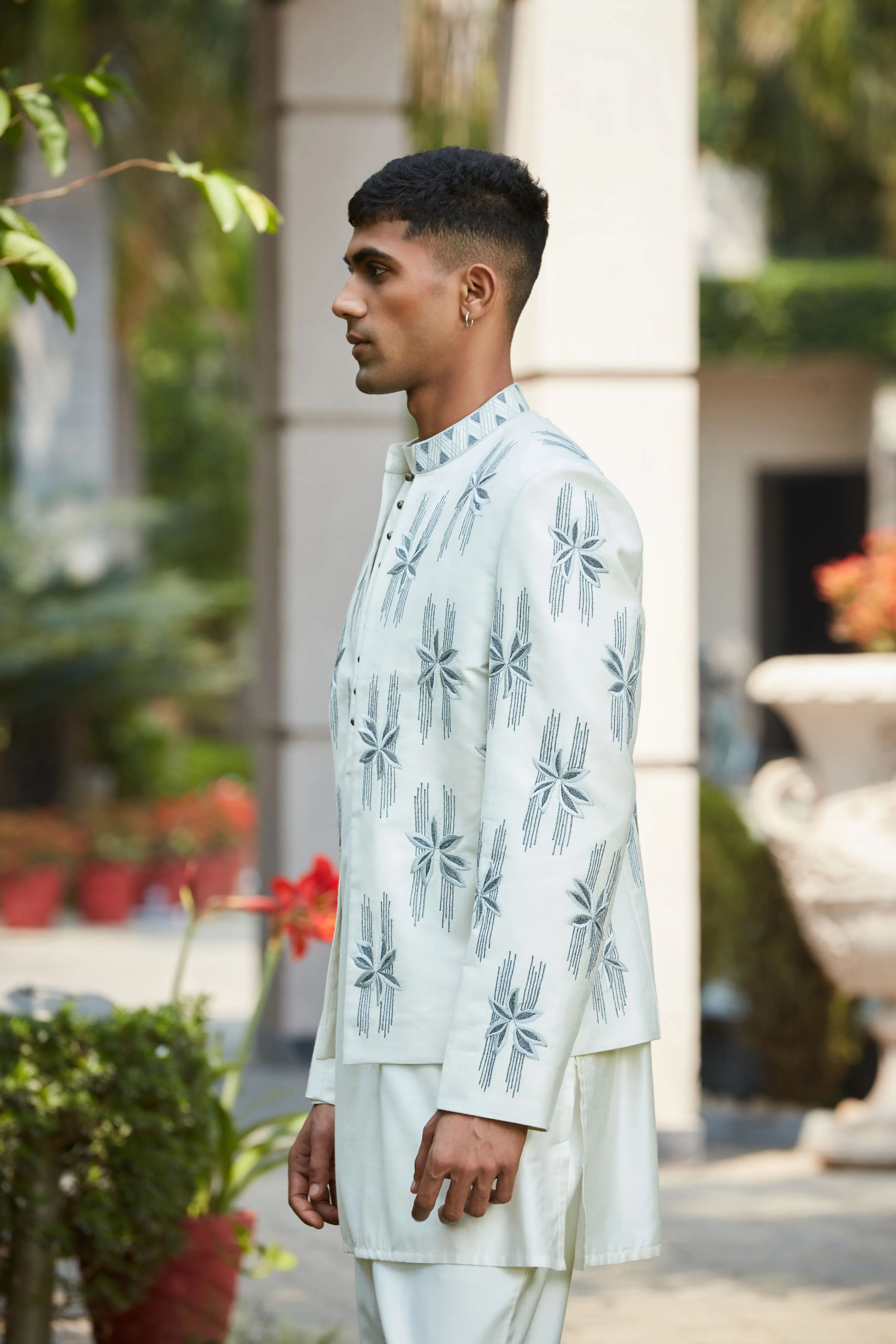 Iyre Open Jacket with Kurta Set