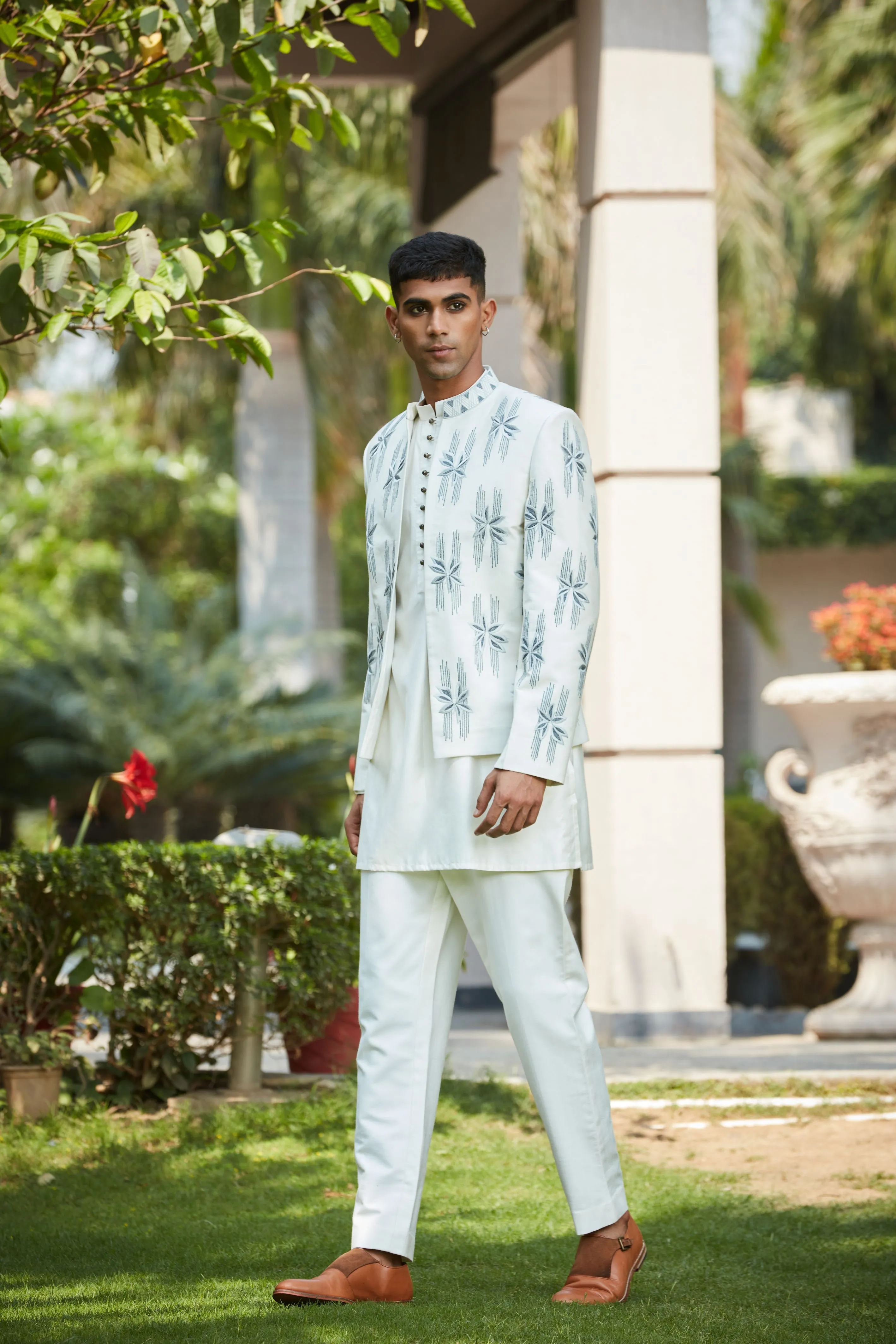 Iyre Open Jacket with Kurta Set