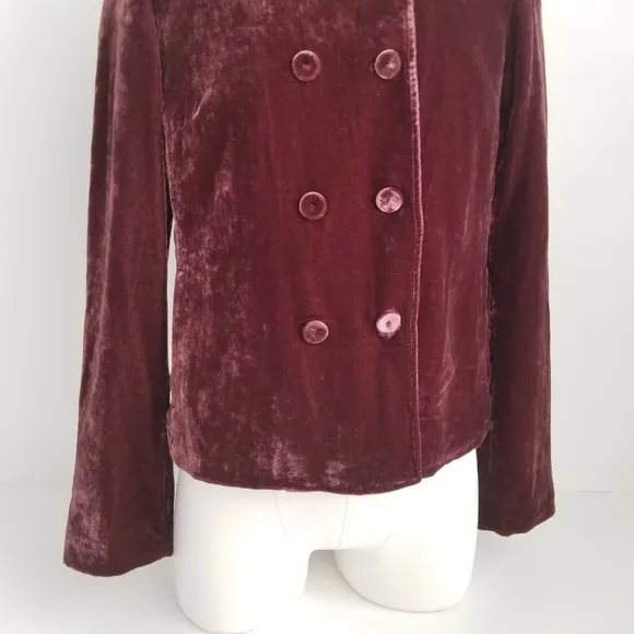 J Jill Winterberry Velvet Silk Pea Jacket …