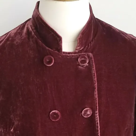 J Jill Winterberry Velvet Silk Pea Jacket …
