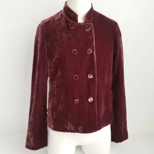 J Jill Winterberry Velvet Silk Pea Jacket …