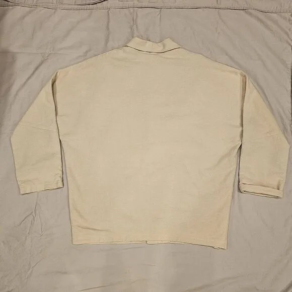 Jackson Rowe Women's Cotton Linen Blend Single Breasted Blazer Jacket Small‎