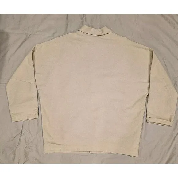 Jackson Rowe Women's Cotton Linen Blend Single Breasted Blazer Jacket Small‎