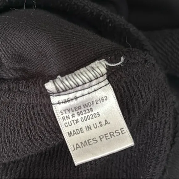 James Perce Black Double-Breasted Heavy Cotton Knit Jacket