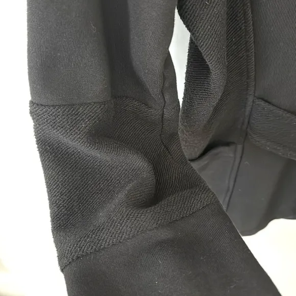 James Perce Black Double-Breasted Heavy Cotton Knit Jacket