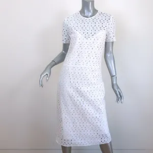Jenni Kayne Eyelet-Embroidered Shift Dress White Size Medium
