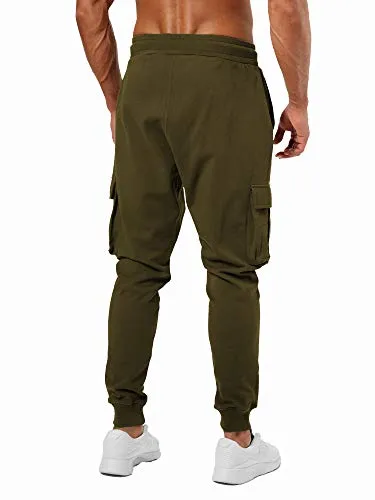 JUGULAR Men's Slim Fit Trackpant (Cargo track pant_Olive_X-Large)