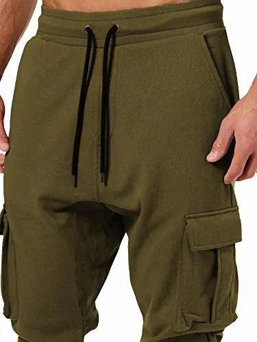 JUGULAR Men's Slim Fit Trackpant (Cargo track pant_Olive_X-Large)