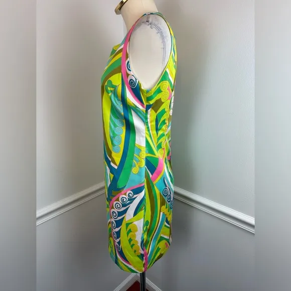 JULIE BROWN NYC Sleeveless Neon Shift Summer Dress | Size 2