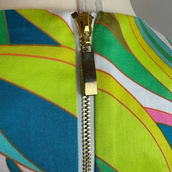 JULIE BROWN NYC Sleeveless Neon Shift Summer Dress | Size 2