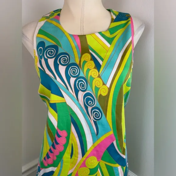 JULIE BROWN NYC Sleeveless Neon Shift Summer Dress | Size 2