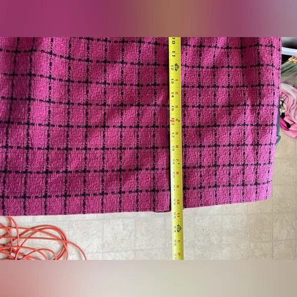 Karen Scott Legally Blonde Pink and Black Plaid Skirt Suit